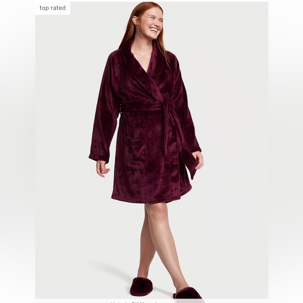 NWT VICTORIA'S SECRET Short Cozy Robe Kir - Size XS/S